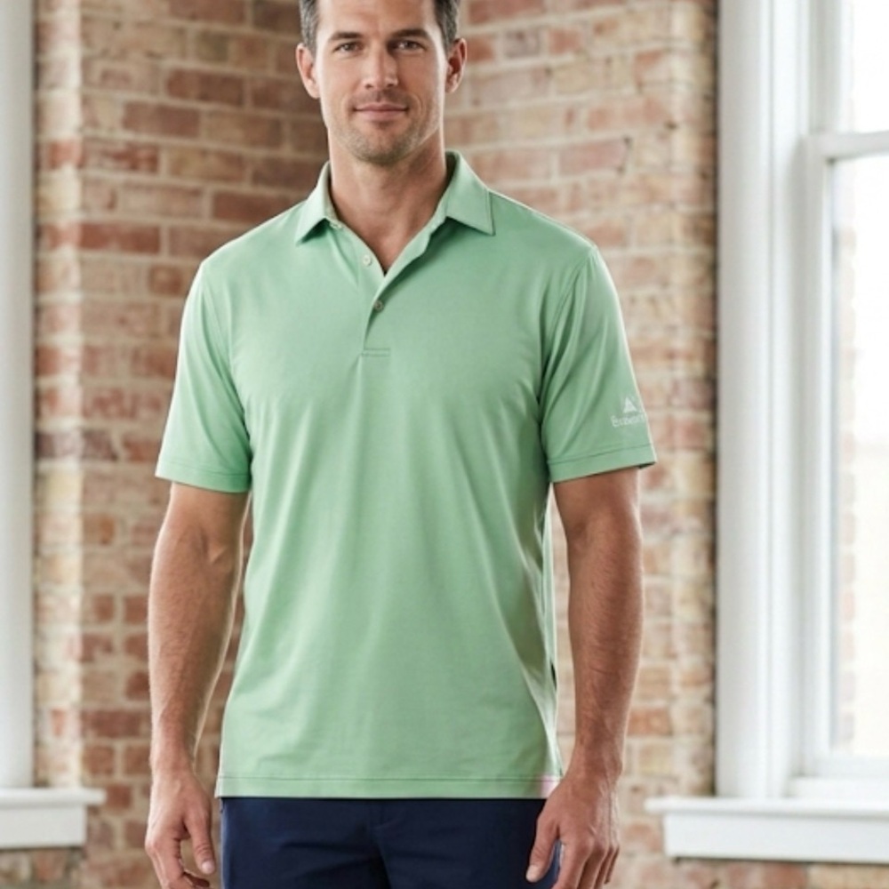 Peter Millar Summer Comfort Performance Polo XL Mint Green EnduraCare Logo